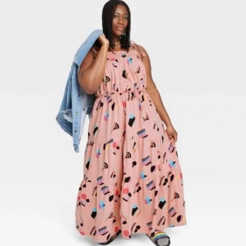 Colorful Geometric Pattern Maxi Dress Target Take Pride Collab 3X